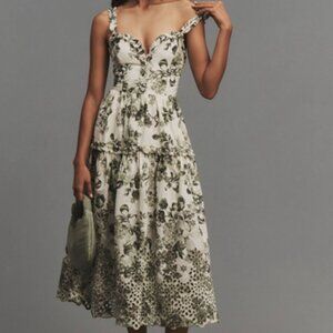 Anthropologie Sleeveless Sweetheart A-Line Midi Dress NWT